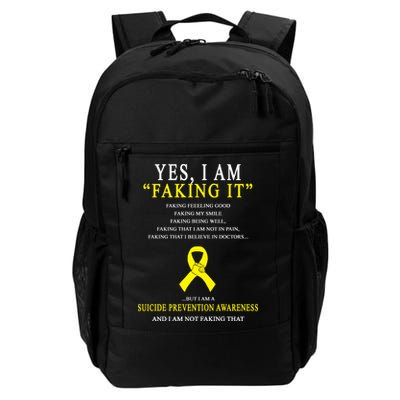 Suicide Prevention Faking It Quote Backpack