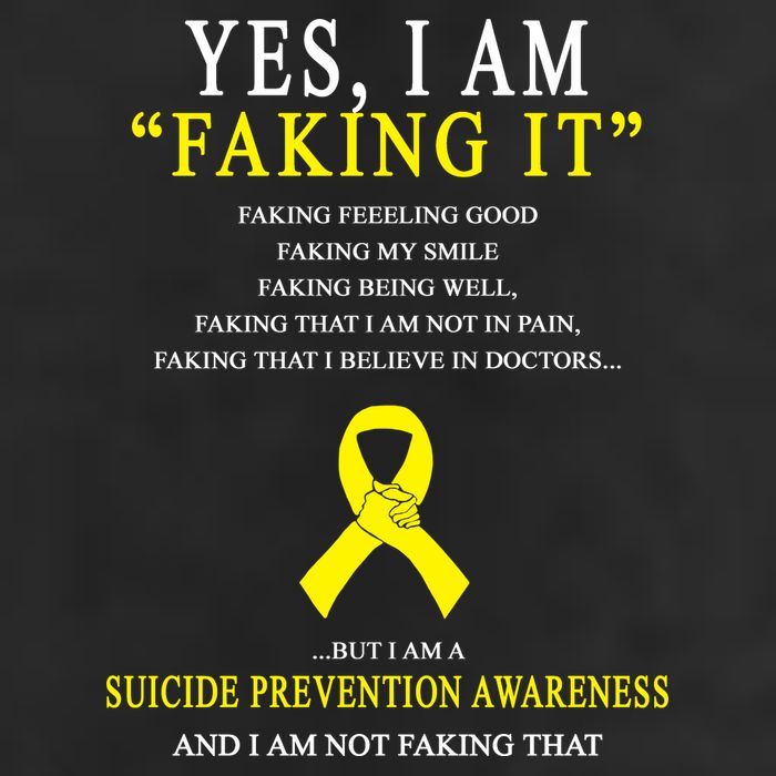 Suicide Prevention Faking It Quote Hat