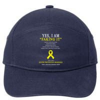 Suicide Prevention Faking It Quote 7-Panel Snapback Hat