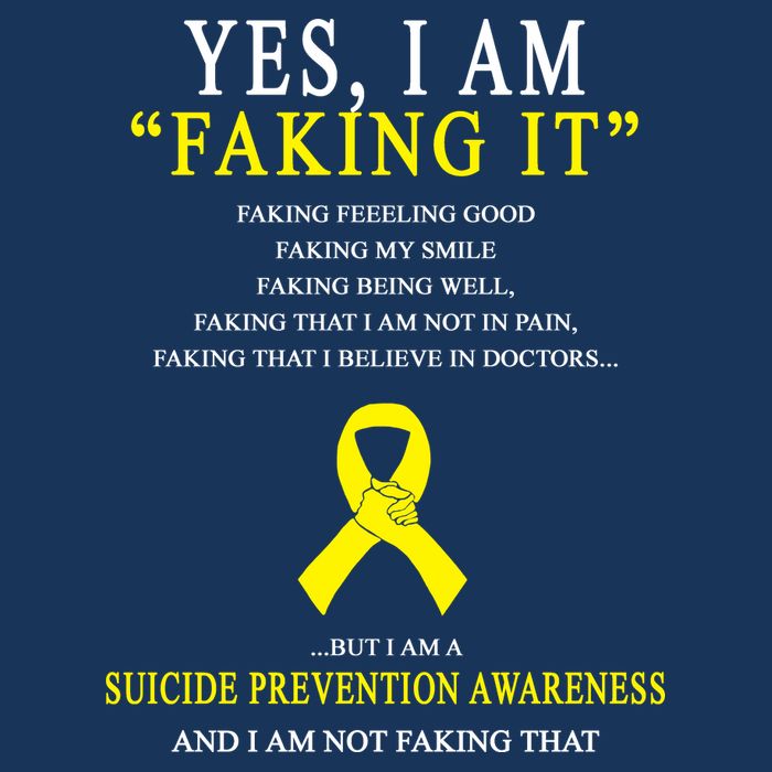 Suicide Prevention Faking It Quote Magnet