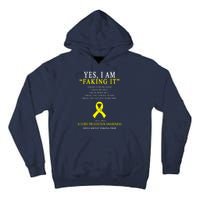 Suicide Prevention Faking It Quote Tall Hoodie