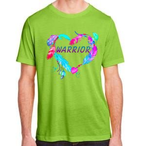 Suicide Prevention Warrior Feather Heart Support Adult ChromaSoft Performance T-Shirt