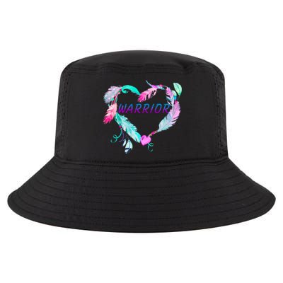 Suicide Prevention Warrior Feather Heart Support Cool Comfort Performance Bucket Hat