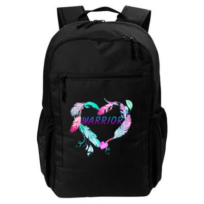 Suicide Prevention Warrior Feather Heart Support Backpack