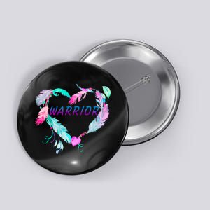 Suicide Prevention Warrior Feather Heart Support Button