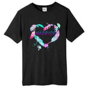 Suicide Prevention Warrior Feather Heart Support Tall Fusion ChromaSoft Performance T-Shirt