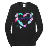 Suicide Prevention Warrior Feather Heart Support Tall Long Sleeve T-Shirt