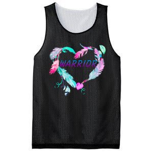 Suicide Prevention Warrior Feather Heart Support Mesh Reversible Basketball Jersey Tank