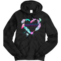 Suicide Prevention Warrior Feather Heart Support Tie Dye Hoodie