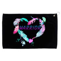 Suicide Prevention Warrior Feather Heart Support Grommeted Golf Towel