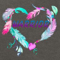 Suicide Prevention Warrior Feather Heart Support Cotton Canvas Backpack