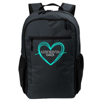 Suicide Prevention Warrior Teal Ribbon Heart Daily Commute Backpack