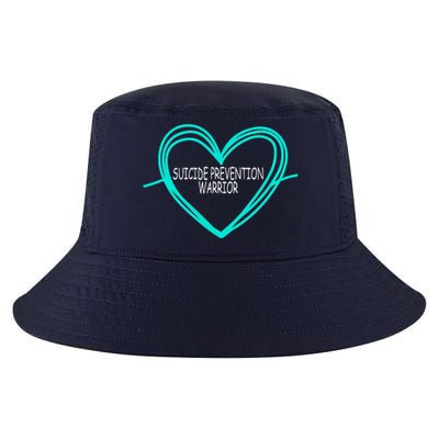 Suicide Prevention Warrior Teal Ribbon Heart Cool Comfort Performance Bucket Hat