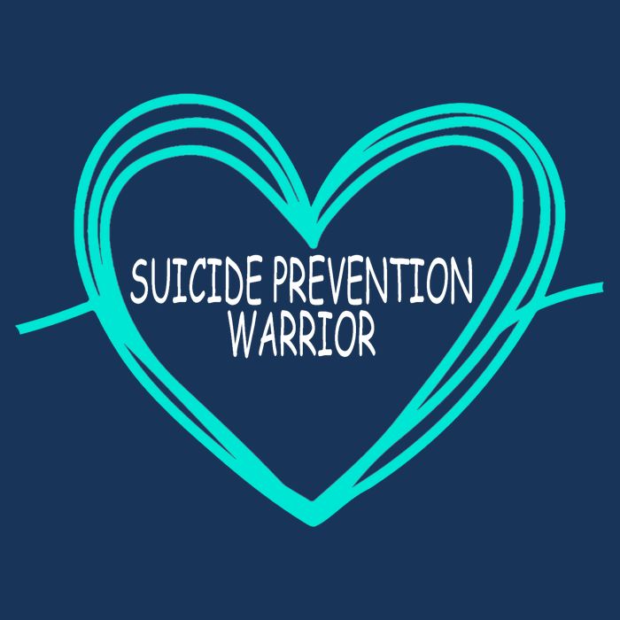 Suicide Prevention Warrior Teal Ribbon Heart T-Shirt