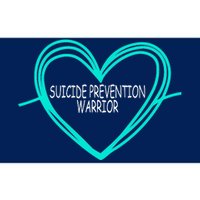 Suicide Prevention Warrior Teal Ribbon Heart Bumper Sticker