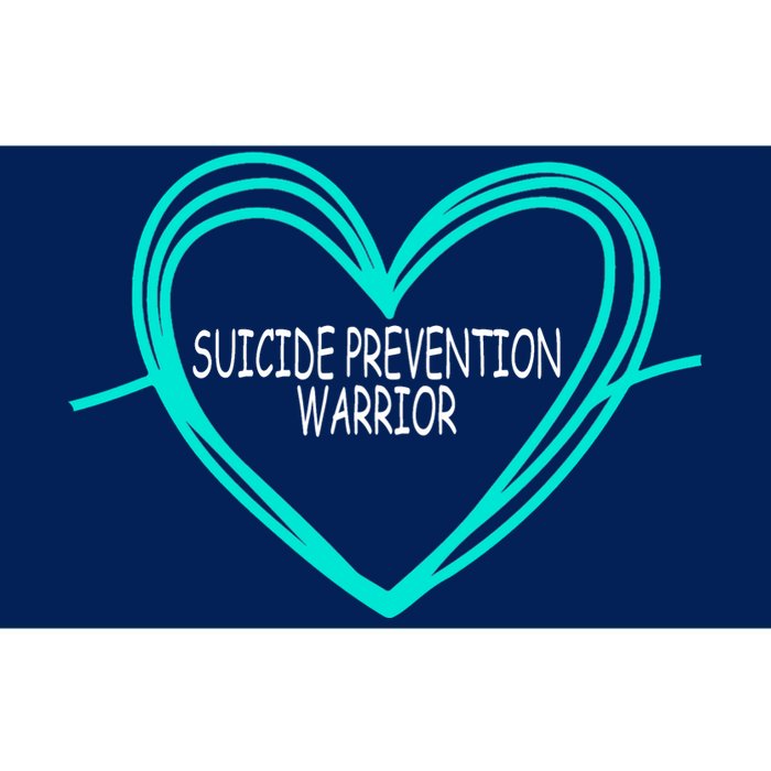 Suicide Prevention Warrior Teal Ribbon Heart Bumper Sticker