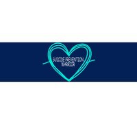 Suicide Prevention Warrior Teal Ribbon Heart Bumper Sticker