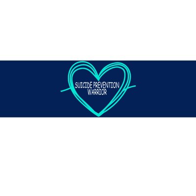 Suicide Prevention Warrior Teal Ribbon Heart Bumper Sticker