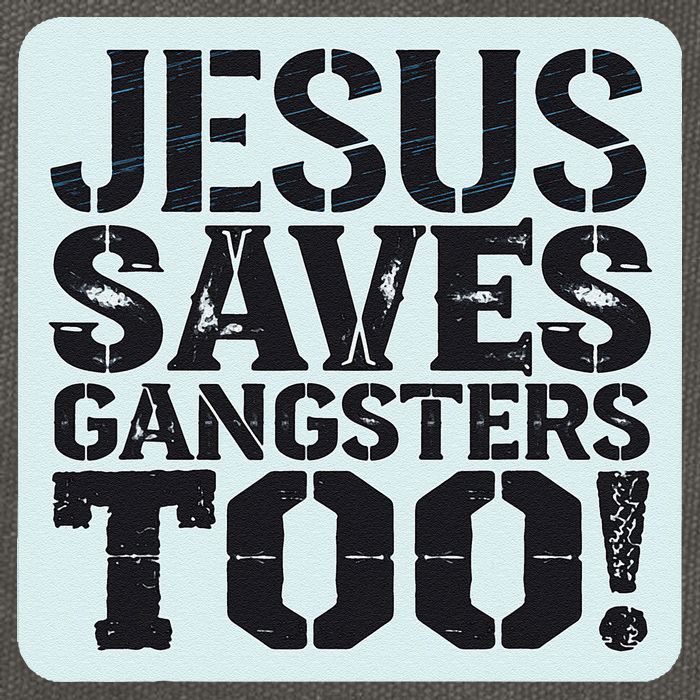 Squabble Up Jesus Saves Gangsters Too! Cotton Canvas Backpack