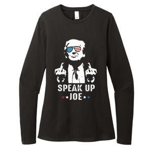 Speak Up Joe Funny Presidential Debate 2024 Womens CVC Long Sleeve Shirt