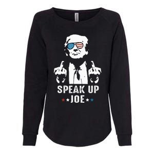 Speak Up Joe Funny Presidential Debate 2024 Womens California Wash Sweatshirt