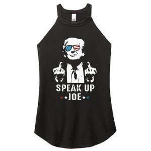 Speak Up Joe Funny Presidential Debate 2024 Women's Perfect Tri Rocker Tank