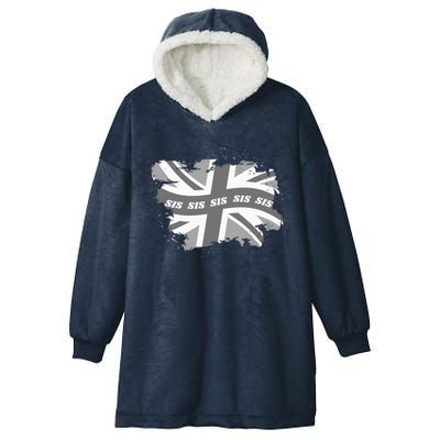 Sister Union Jack And Family Matching Clothes Cool Sis Meaningful Gift Hooded Wearable Blanket