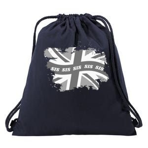 Sister Union Jack And Family Matching Clothes Cool Sis Meaningful Gift Drawstring Bag