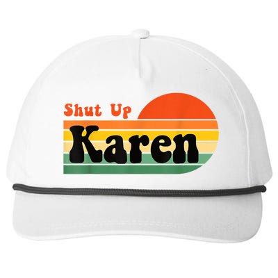 Shut Up Karen Vintage Retro Snapback Five-Panel Rope Hat