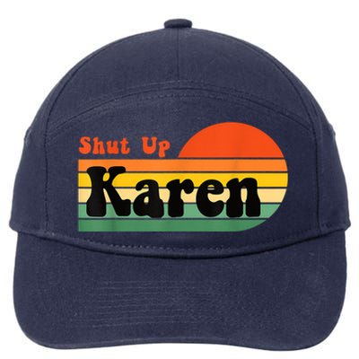 Shut Up Karen Vintage Retro 7-Panel Snapback Hat