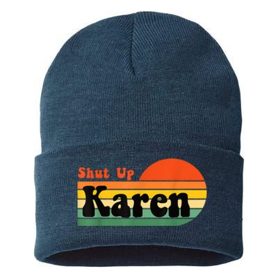 Shut Up Karen Vintage Retro Sustainable Knit Beanie