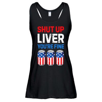 Shut Up Liver YouRe Fine 4th Of July Beer Premium Ladies Essential Flowy Tank