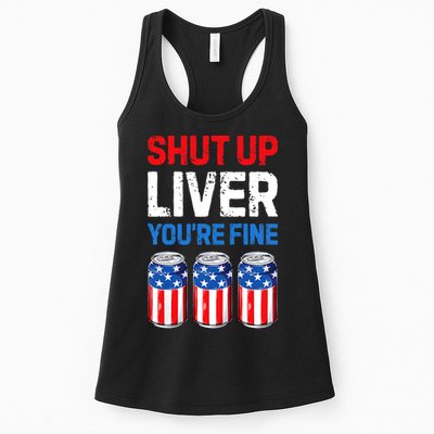 Shut Up Liver YouRe Fine 4th Of July Beer Premium Womens Tank Top