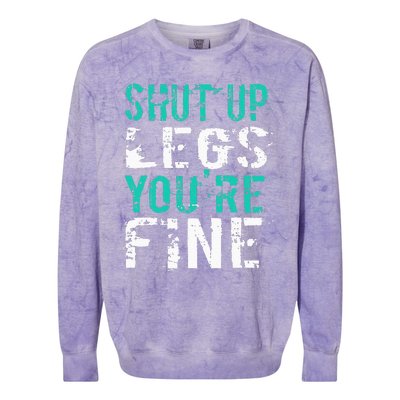 Shut Up Legs YouRe Fine Funny Workout Colorblast Crewneck Sweatshirt