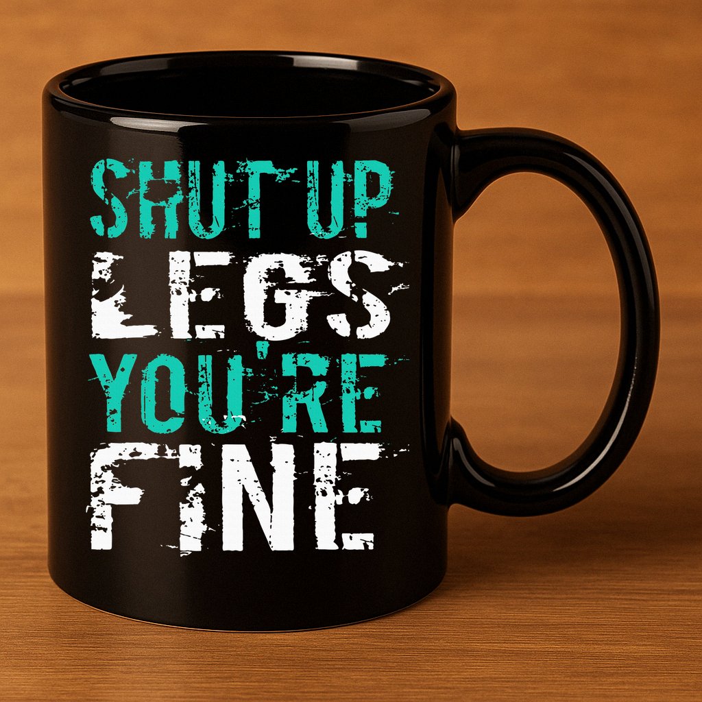 Shut Up Legs YouRe Fine Funny Workout 11oz C Handle Ceramic Mug