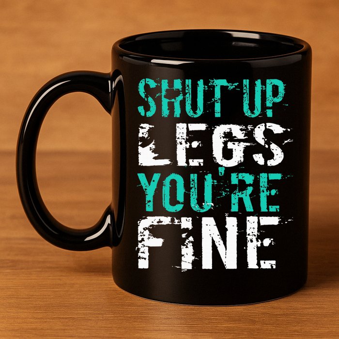 Shut Up Legs YouRe Fine Funny Workout 11oz C Handle Ceramic Mug