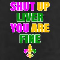 Shut Up Liver You Are Fine Mardi Gras Spade Adult Drive Performance Visor