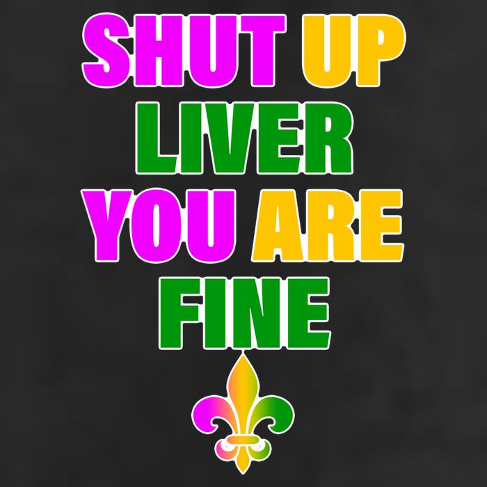 Shut Up Liver You Are Fine Mardi Gras Spade Adult Drive Performance Visor