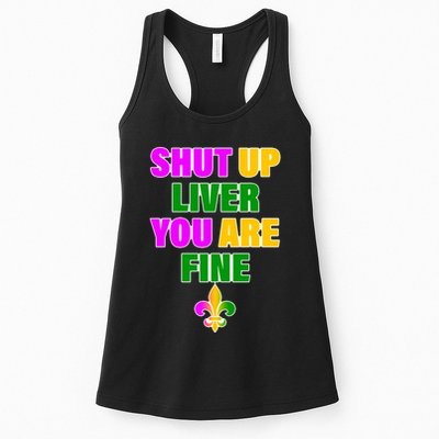 Shut Up Liver You Are Fine Mardi Gras Spade Womens Tank Top