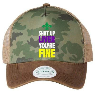 Mardi Gras Shut Up Liver YouRe Fine Legacy Tie Dye Trucker Hat