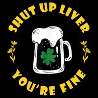 Shut Up Liver You're Fine Funny St Patrick's Day Stripe Pom Pom Beanie
