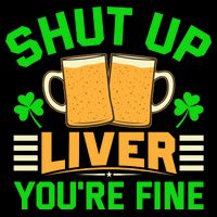 Shut Up Liver You're Fine Cropped Pullover Crew