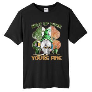 Shut Up Liver You're Fine Gnome Saint Patrick's Day Lucky Clover Beer Lover Tall Fusion ChromaSoft Performance T-Shirt