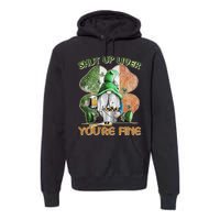 Shut Up Liver You're Fine Gnome Saint Patrick's Day Lucky Clover Beer Lover Premium Hoodie