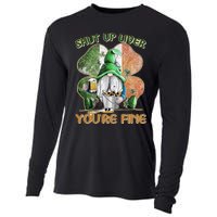 Shut Up Liver You're Fine Gnome Saint Patrick's Day Lucky Clover Beer Lover Cooling Performance Long Sleeve Crew