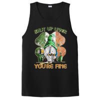 Shut Up Liver You're Fine Gnome Saint Patrick's Day Lucky Clover Beer Lover PosiCharge Competitor Tank