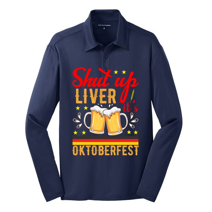 Shut Up Liver Its Oktoberfest Silk Touch Performance Long Sleeve Polo