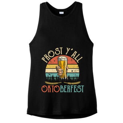 Shut Up Liver Its Oktoberfest Prost Yall Beer Drinking Ladies PosiCharge Tri-Blend Wicking Tank