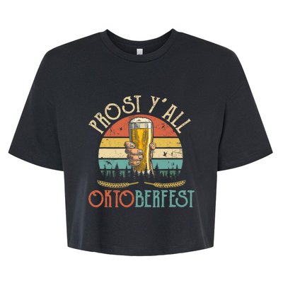 Shut Up Liver Its Oktoberfest Prost Yall Beer Drinking Bella+Canvas Jersey Crop Tee