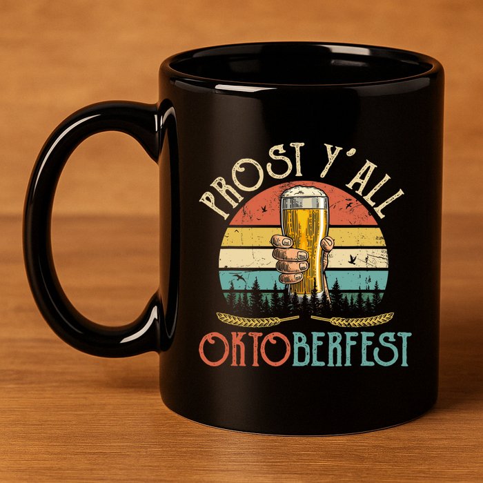 Shut Up Liver Its Oktoberfest Prost Yall Beer Drinking 11oz C Handle Ceramic Mug